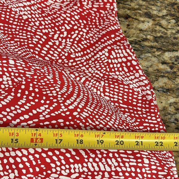 Sunsets & Sweet Tea Pockets Red White Patterned Anywhere Dress Size XL - Picture 8 of 9